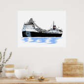 John J. Boland (3) Great Lakes Freighter Poster (Küche)