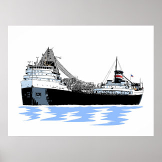 John J. Boland (3) Great Lakes Freighter Poster
