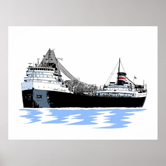 John J. Boland (3) Great Lakes Freighter Poster (Vorne)