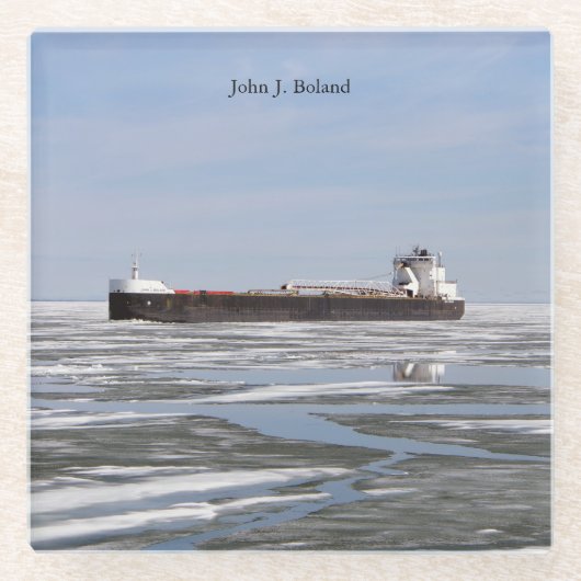 John J. Boland Glasfliese Glasuntersetzer (Vorderseite)