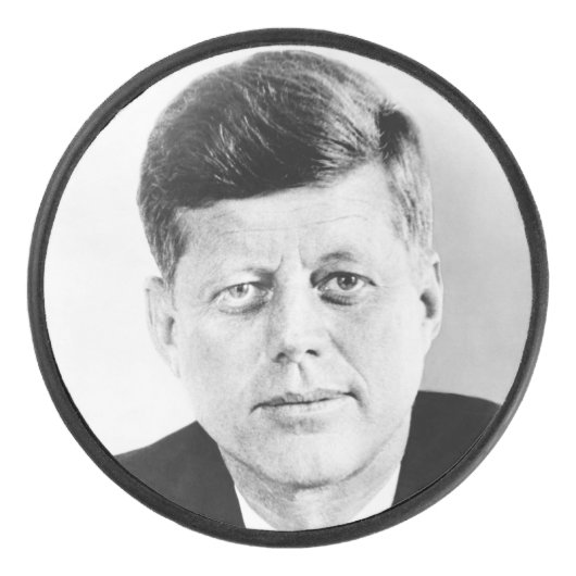 John Jack Kennedy, das Weiße Haus des Präsidenten Eishockey Puck (Vorderseite)