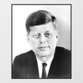 John Jack Kennedy, das Weiße Haus des Präsidenten  Fensteraufkleber (Blatt)