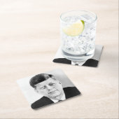 John Jack Kennedy, das Weiße Haus des Präsidenten Rechteckiger Pappuntersetzer (Vor Ort)