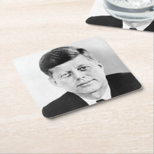 John Jack Kennedy, das Weiße Haus des Präsidenten Rechteckiger Pappuntersetzer