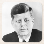 John Jack Kennedy, das Weiße Haus des Präsidenten Rechteckiger Pappuntersetzer (Vorderseite)
