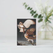 John James Audubon Barn Owls Business Card Visitenkarte (Stehend Vorderseite)