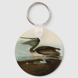 John James Audubon Brauner Pelikan Kunstwerk Maler Schlüsselanhänger