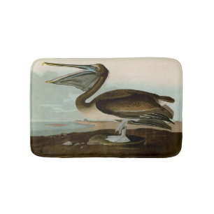 John James Audubon Brown Pelican Artwork Painting Badematte