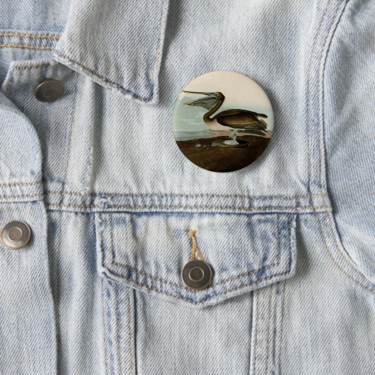 John James Audubon Brown Pelican Artwork Painting Button (Beispiel)
