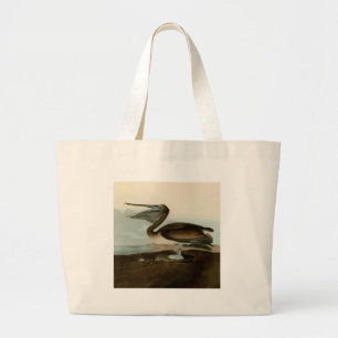 John James Audubon Brown Pelican Artwork Painting Jumbo Stoffbeutel