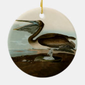 John James Audubon Brown Pelican Artwork Painting Keramik Ornament (Hinten)