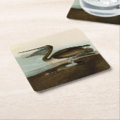 John James Audubon Brown Pelican Artwork Painting Rechteckiger Pappuntersetzer (angewinkelt)