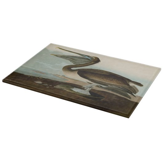John James Audubon Brown Pelican Artwork Painting Schneidebrett (Ecke)
