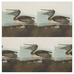 John James Audubon Brown Pelican Artwork Painting Stoff