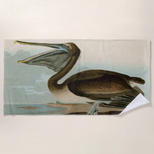 John James Audubon Brown Pelican Artwork Painting Strandtuch