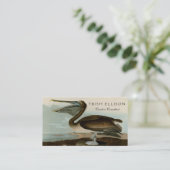 John James Audubon Brown Pelican Artwork Painting Visitenkarte (Stehend Vorderseite)