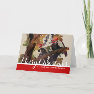 John James Audubon Buntspecht Vogel Druck Feiertagskarte