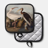 John James Audubon Weißer Ibis Vogel Druck Klassik Topflappen (Vorderseite/Rückseite)