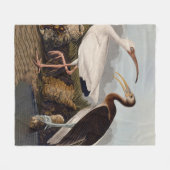John James Audubon White Ibis Bird Print Classic Fleecedecke (Vorderseite (Horizontal))