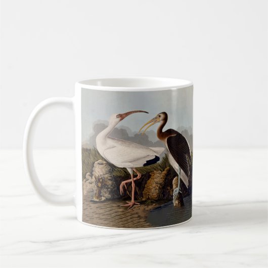 John James Audubon White Ibis Bird Print Classic Kaffeetasse (Links)