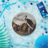 John James Audubon White Ibis Bird Print Classic Pappteller (Party)