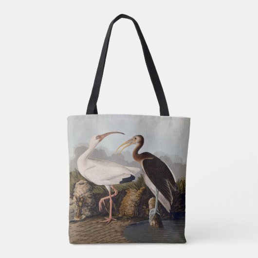 John James Audubon White Ibis Bird Print Classic Tasche (Rückseite)
