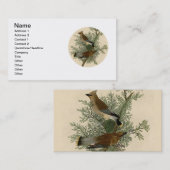 John James Audubon Zedernseidenschwanz-Vogel Druck Visitenkarte (Vorne/Hinten)