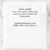John James Zitat in "Inspirierend Adoptive Liebe" Rechteckiger Aufkleber (Tasche)