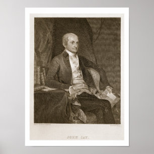 John Jay, Gravur von Asher Brown Durand (1796-188) Poster