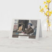 John Kay, die Lieblingskatze koloriert Karte (Gelbe Blume)