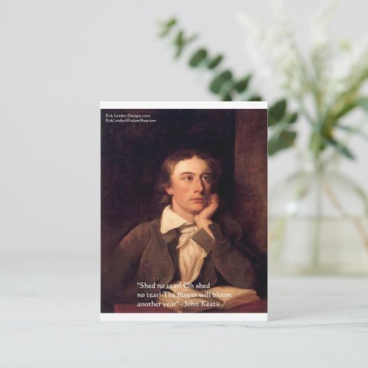 John Keats "Blossom" Zitat gibt T-Shirts und Karte (Stehend Vorderseite)