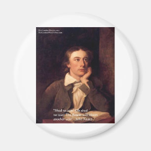 John Keats "Blossom" Zitat gibt T-Shirts und Karte Magnet