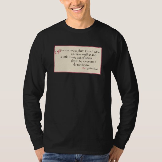 John Keats-Buchzitat T-Shirt (Vorderseite)
