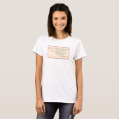 John Keats-Buchzitat T-Shirt (Vorne ganz)