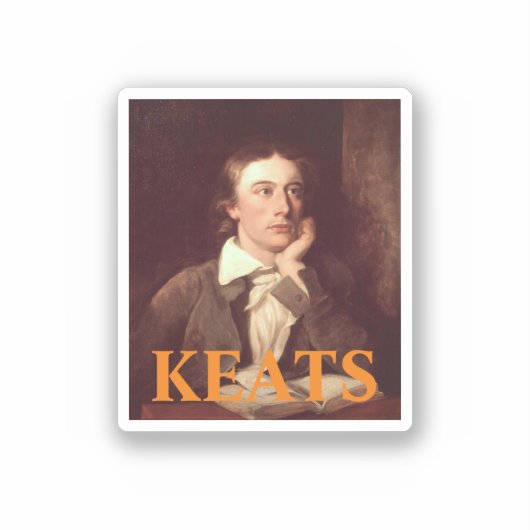 John Keats Square Sticker (Vorderseite)