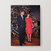 John Kennedy & Jacqueline, Präsident der Weihnacht Button (Vorderseite)