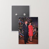 John Kennedy & Jacqueline, Präsident der Weihnacht Button (Vorderseite/Rückseite)
