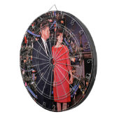 John Kennedy & Jacqueline, Präsident der Weihnacht Dartscheibe (Vorderseite rechts)