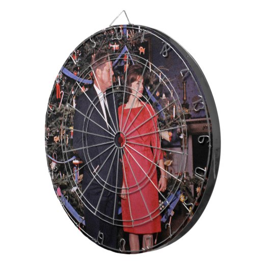 John Kennedy & Jacqueline, Präsident der Weihnacht Dartscheibe (Vorderseite rechts)
