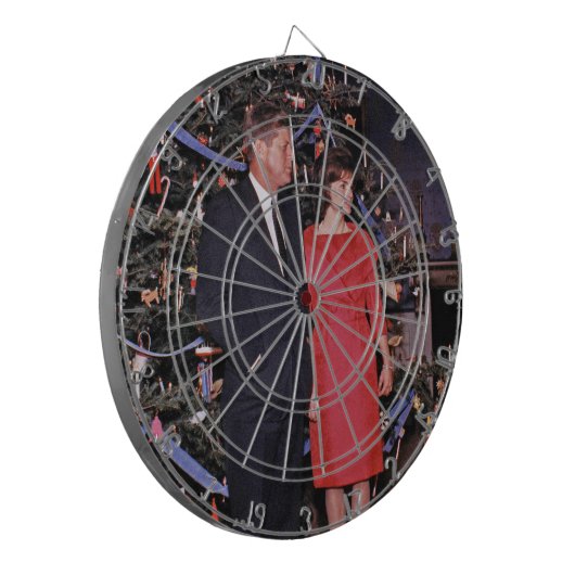 John Kennedy & Jacqueline, Präsident der Weihnacht Dartscheibe (Vorderseite Links)