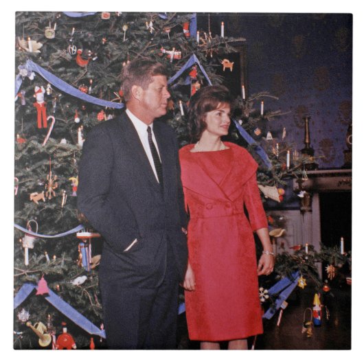 John Kennedy & Jacqueline, Präsident der Weihnacht Fliese (Vorderseite)