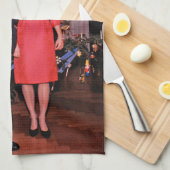 John Kennedy & Jacqueline, Präsident der Weihnacht Geschirrtuch (Viertel Falte)