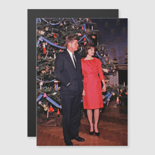 John Kennedy & Jacqueline, Präsident der Weihnacht Magnetkarte