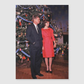 John Kennedy & Jacqueline, Präsident der Weihnacht Magnetkarte (Vorderseite)