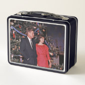 John Kennedy & Jacqueline, Präsident der Weihnacht Metall Brotdose (Rückseite)