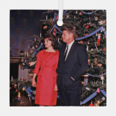 John Kennedy & Jacqueline, Präsident der Weihnacht Ornament Aus Glas (Rückseite)