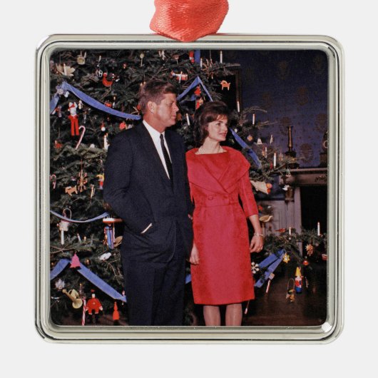 John Kennedy & Jacqueline, Präsident der Weihnacht Ornament Aus Metall (Vorne)