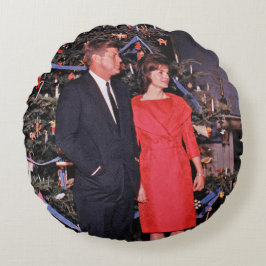 John Kennedy & Jacqueline, Präsident der Weihnacht Rundes Kissen