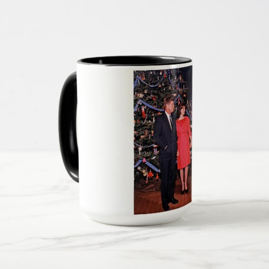 John Kennedy & Jacqueline, Präsident der Weihnacht Tasse (Vorderseite Links)