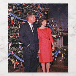 John Kennedy & Jacqueline, Präsident der Weihnacht Weinetikett